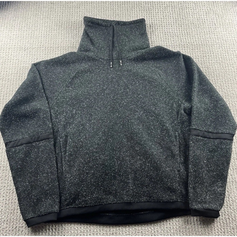 Nike Women's Small Therma Training Fleece Cowl Neck Pullover Sweatshirt‎ Marled
